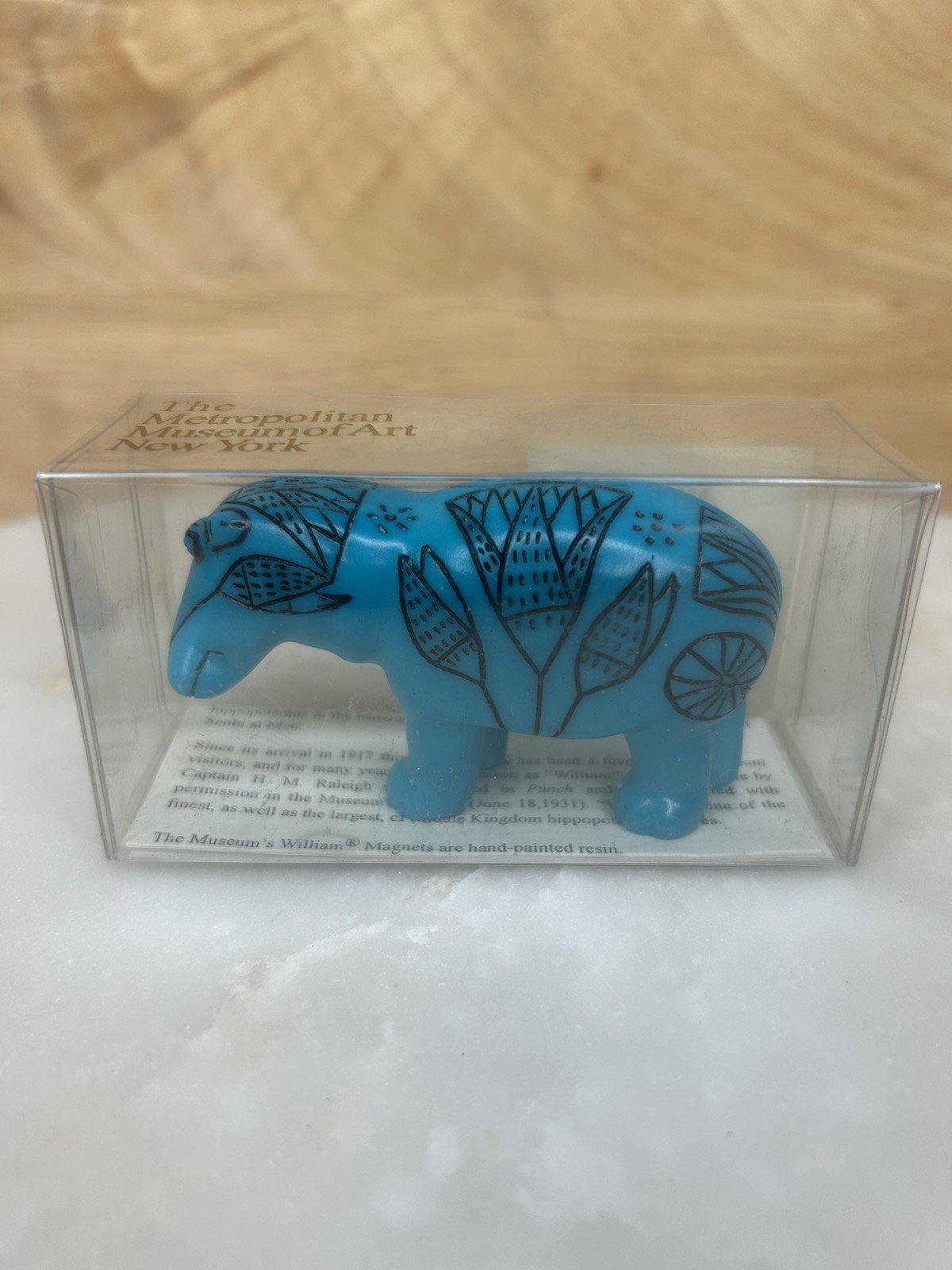 Metropolitan Museum Of Art MMA Blue “William The Hippo” Egyptian Magnet VTG MINT