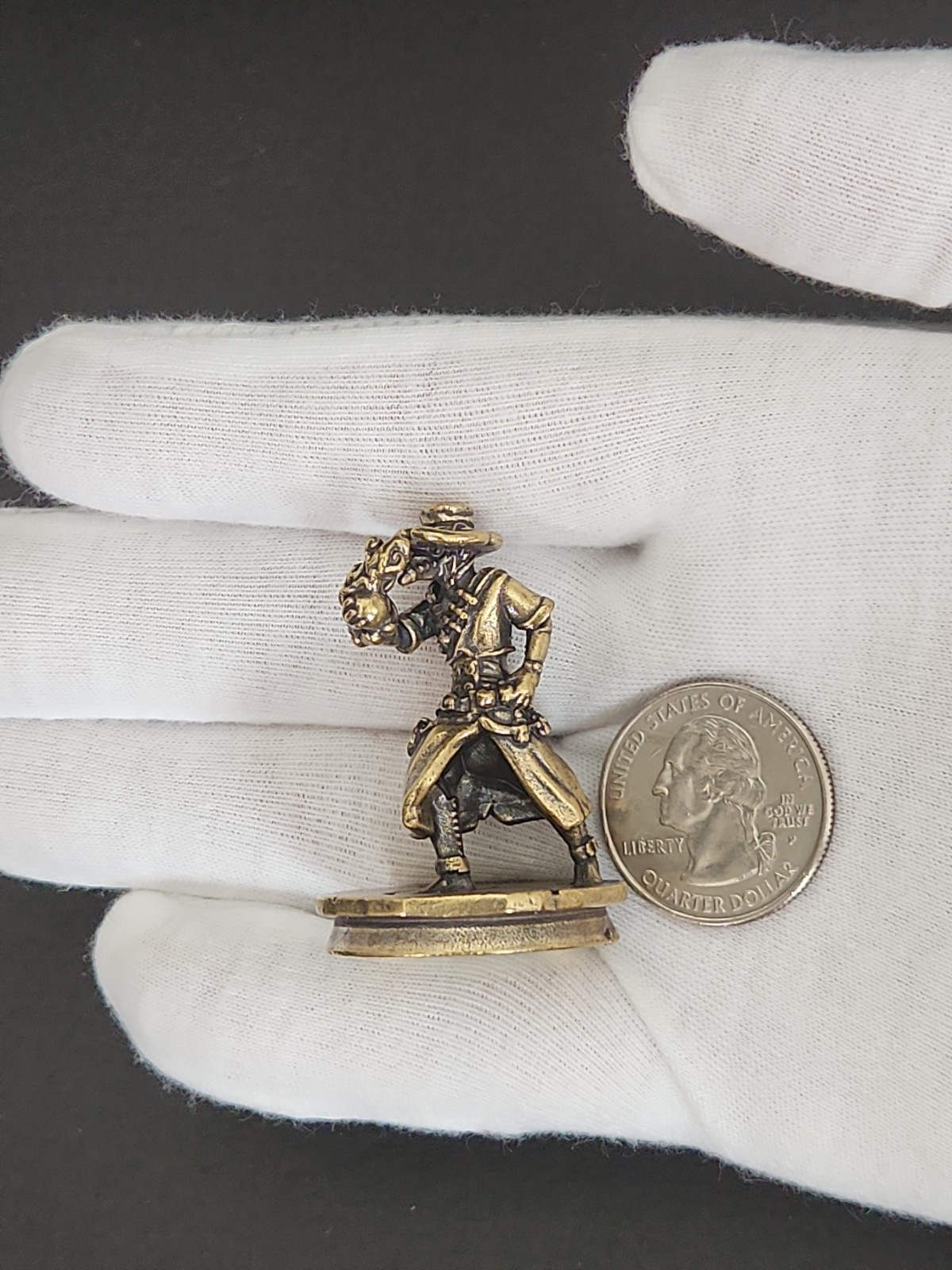 Solid Brass Plague Doctor Miniature Figure, Heavy and Sturdy