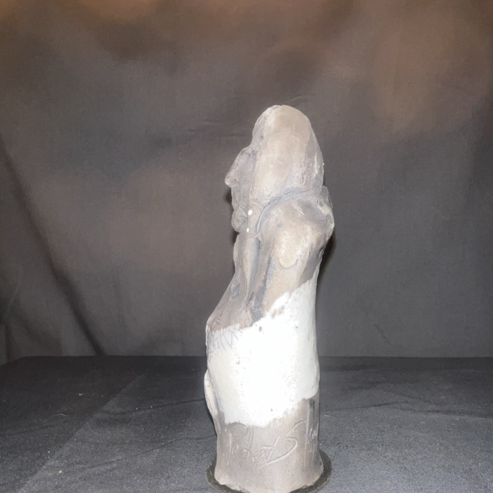 Robert Stroup Clay Sculpture Buffalo People Native Style Signed Southwest Art