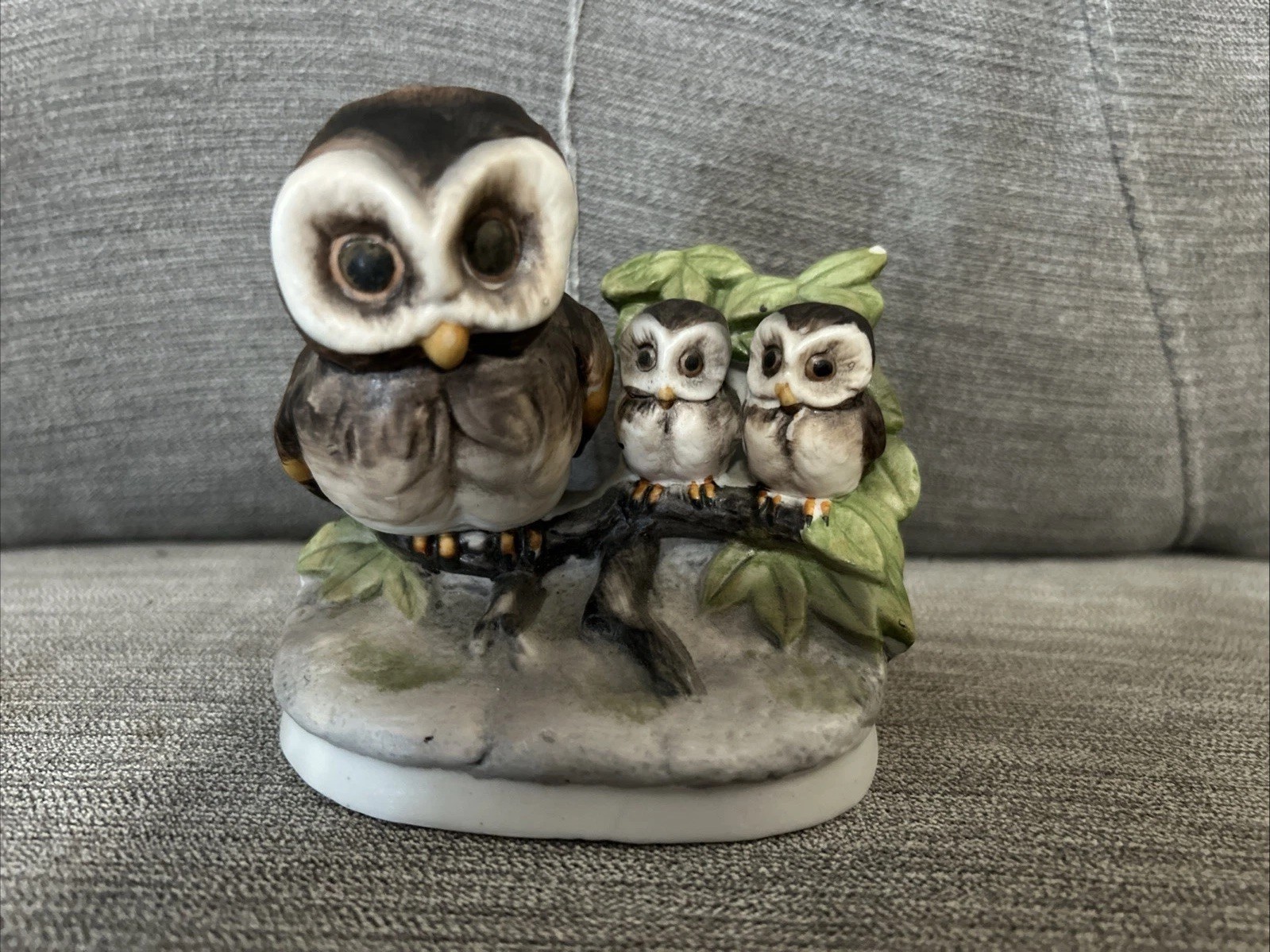 Homco Family of Owls Statue