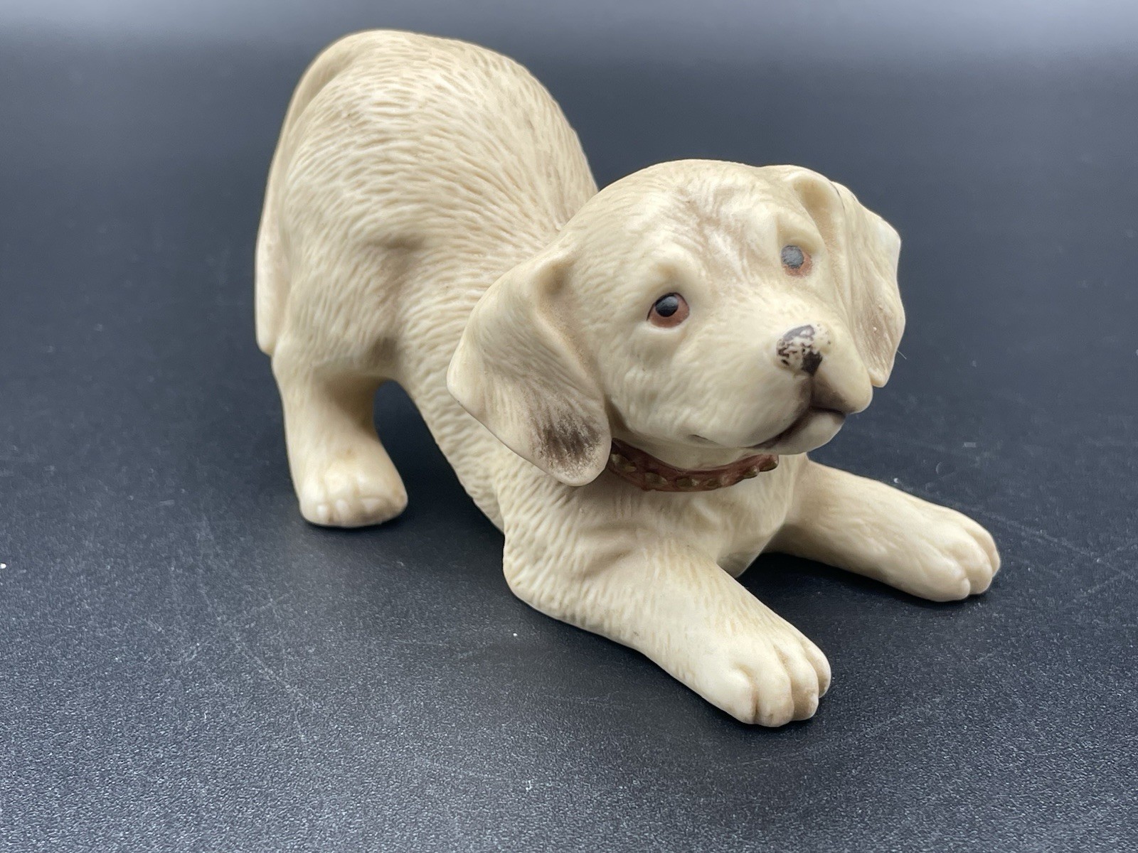 VINTAGE~HOMCO Porcelain Yellow Lab Puppy Dog Figurine~# 1408 Sri Lanka Adorable