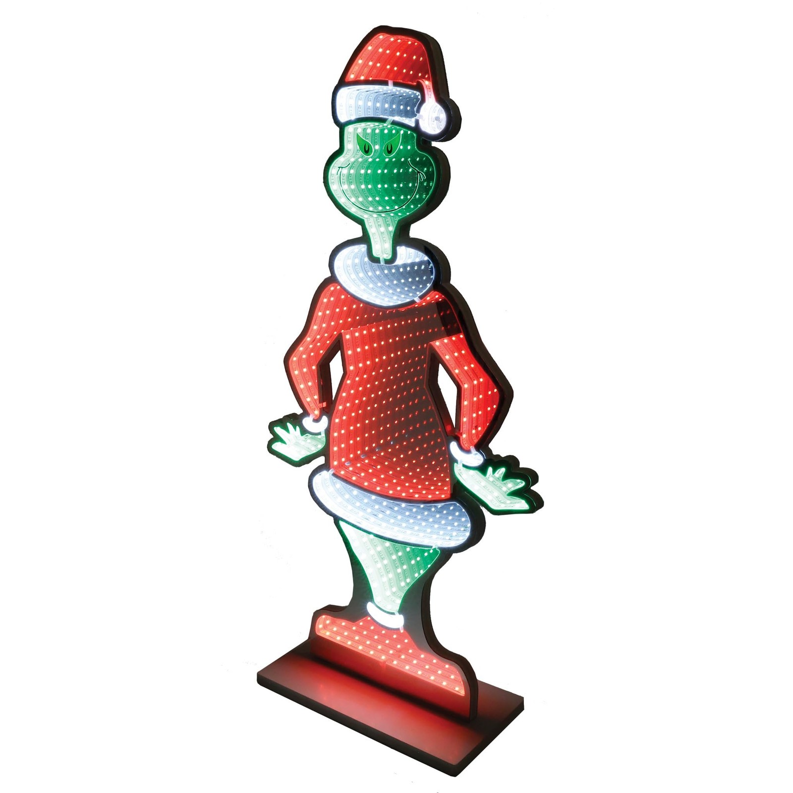 Dr. Seuss Grinch Standing Infinity Mirror Lit Figurine, 24 Inch, Multicolor