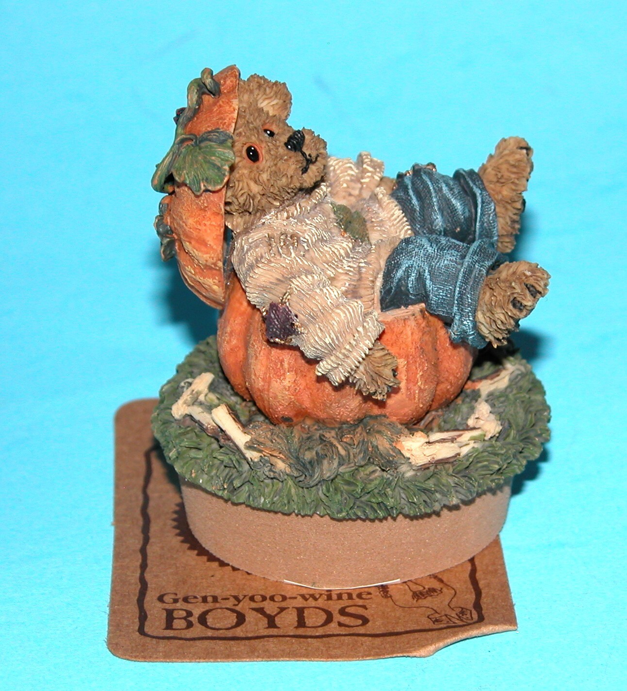 Boyds Candle topper “Icabod” #651253 NIB, 1.75 in. Harvest decor, pumpkin Autumn