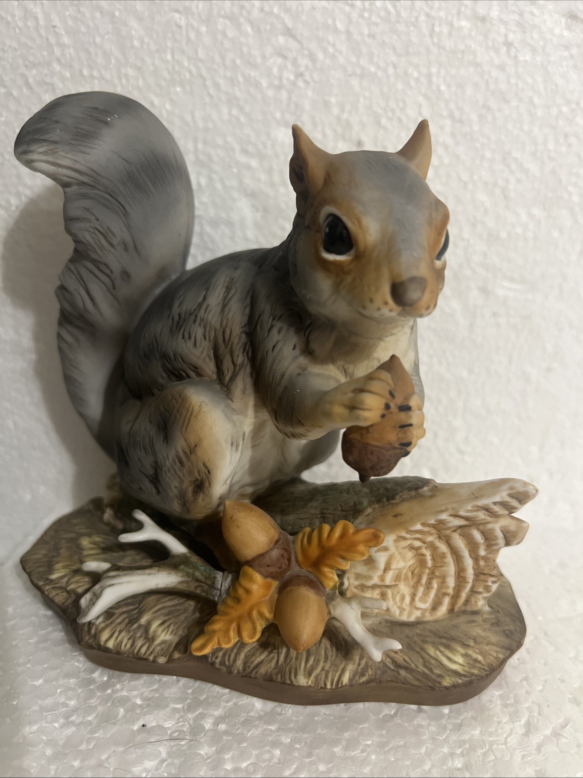 Vintage 1982 Gray Porcelain Squirrel/Masterpiece by Homco/Beautifully Detailed.