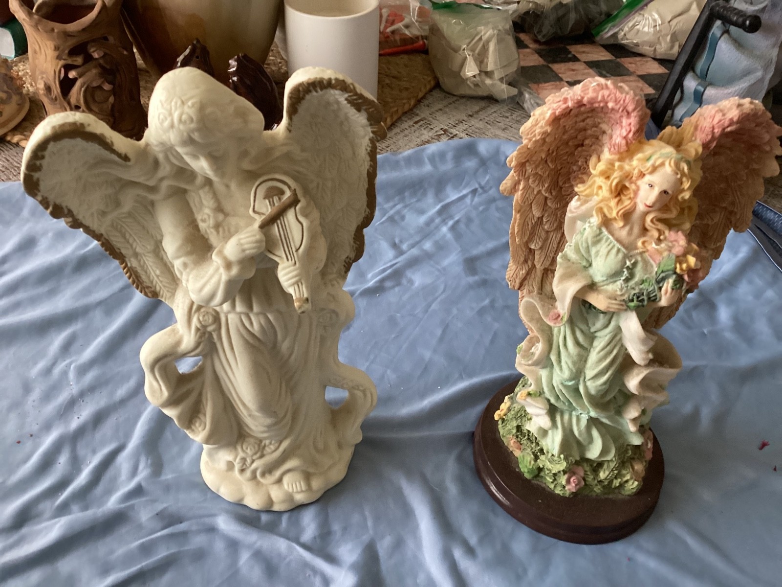 angel figurine 10 to 11 inches tall