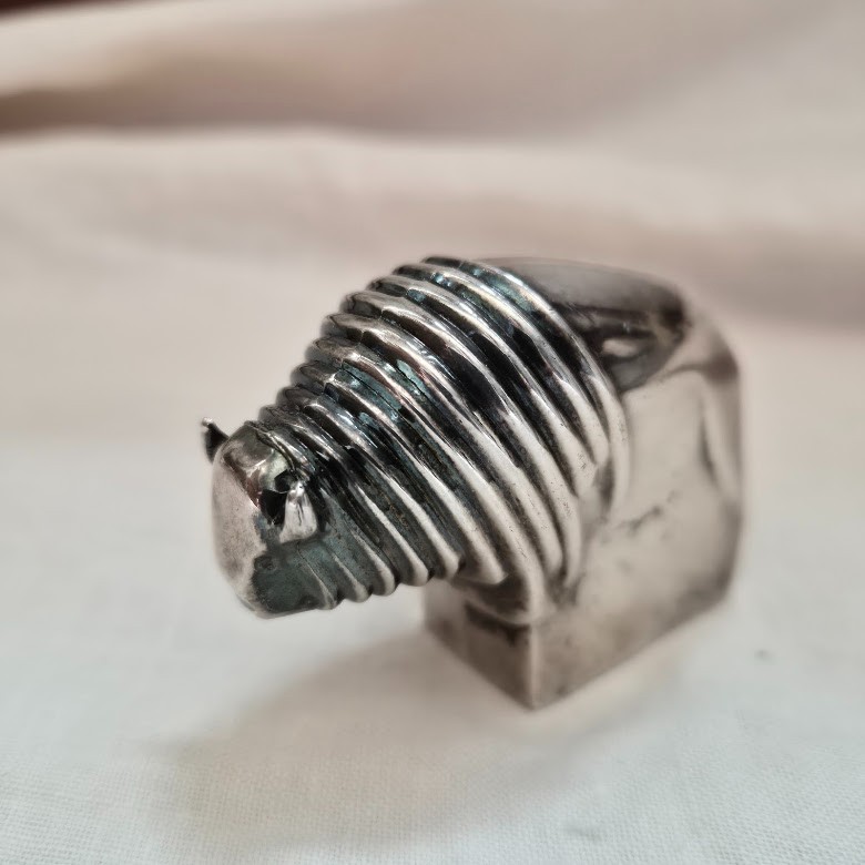 Dansk Designs Zinc Silver American bison Figurine Animal Sculpture