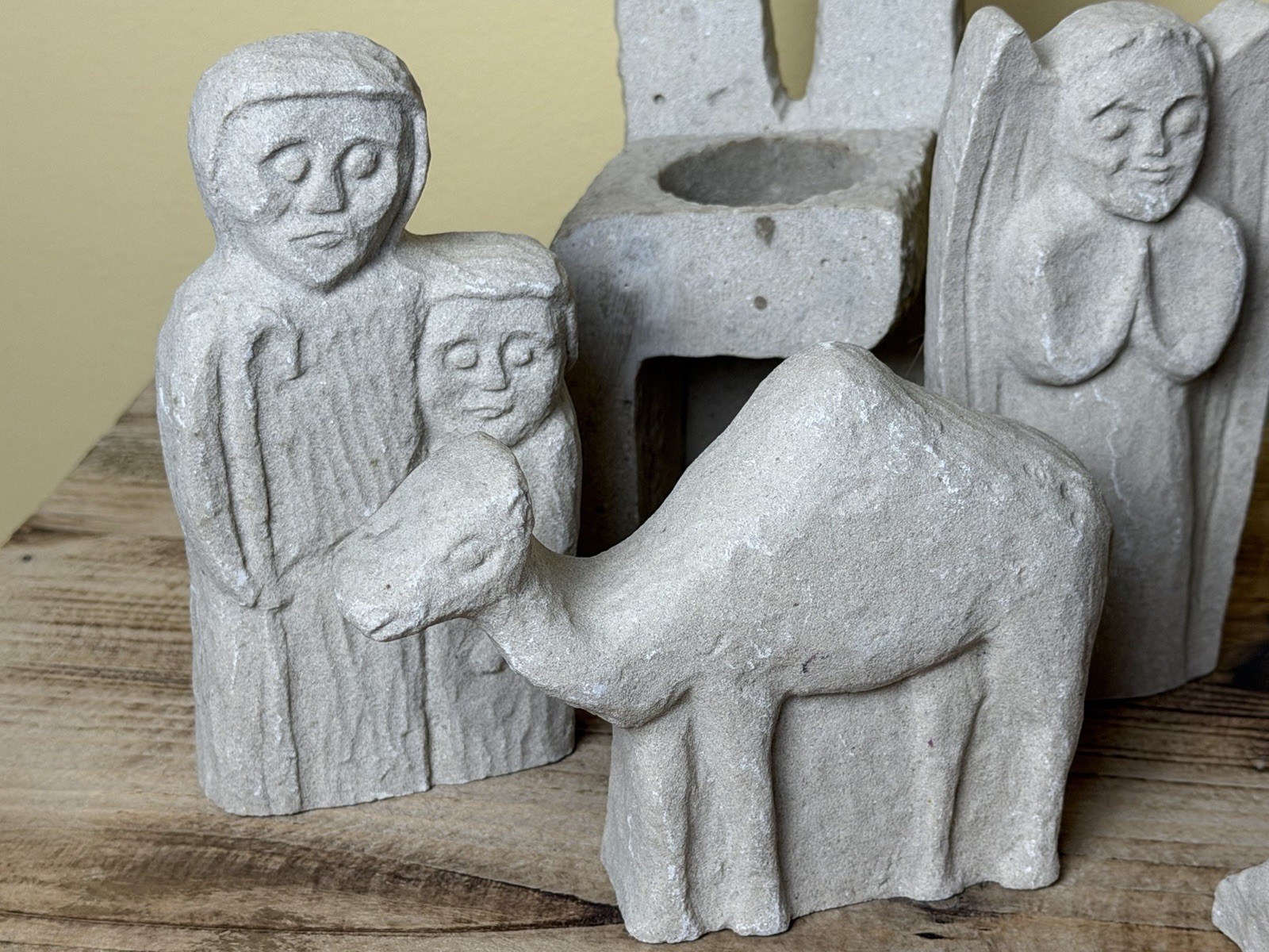 Vintage Kilcullen Kieran Forde Stone Irish CELTIC Nativity Set 12 PIECES