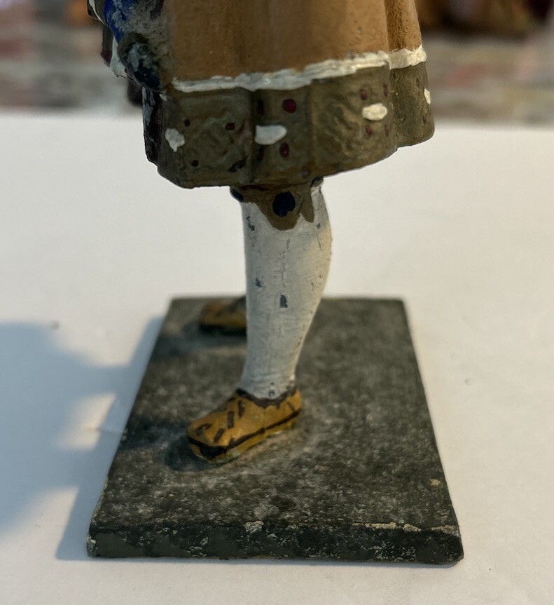 Rare Hand Painted Lead Figure Of Tudor King Henry VIII Figurine 1940’s Heavy HTF