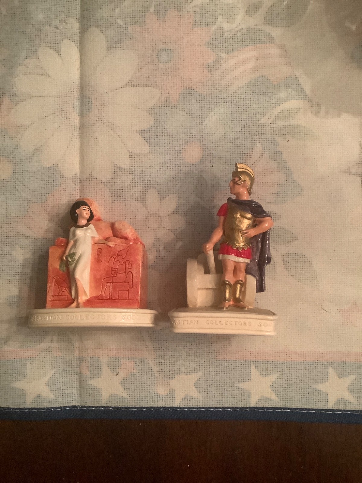 2 SEBASTIAN MINIATURES figures cleopatra + mark antony
