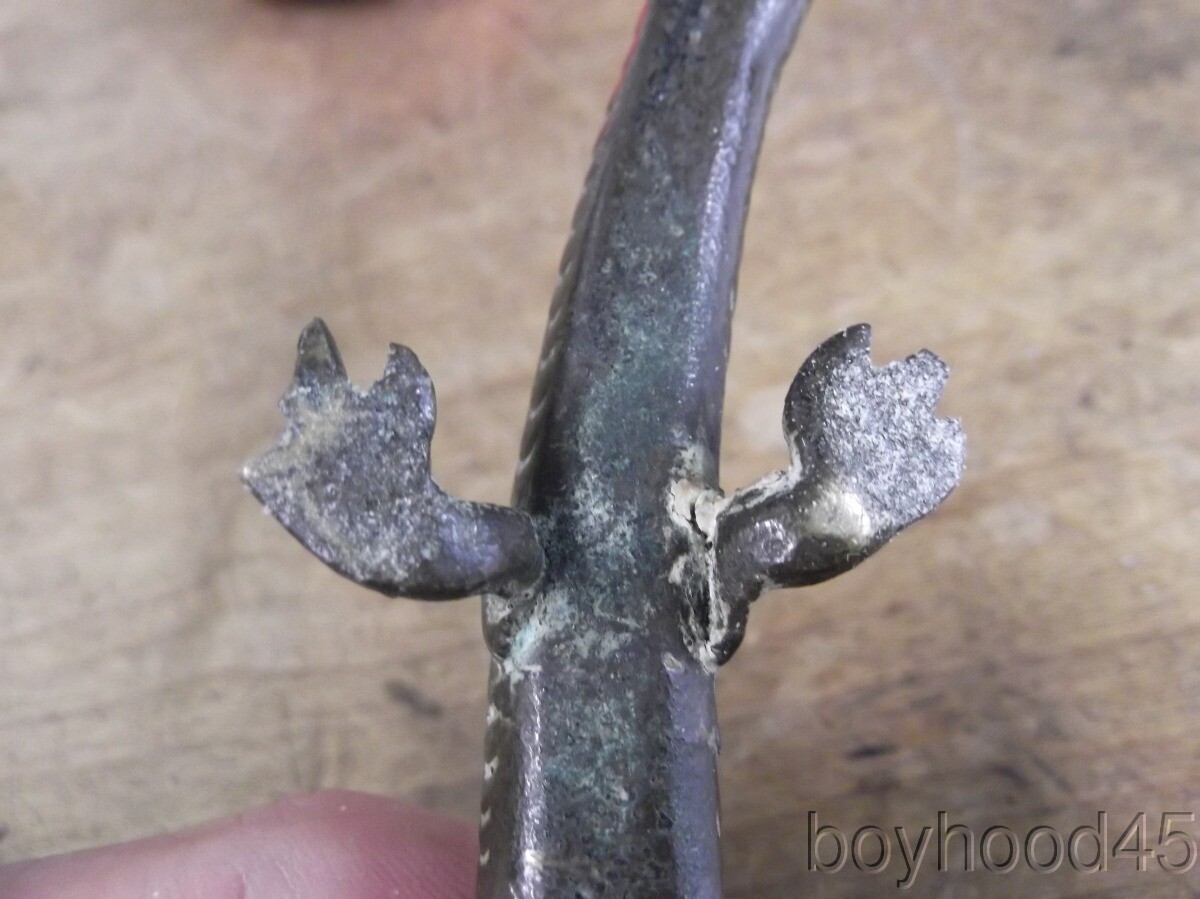 Vintage Bronze Figurine–2 HEADED LIZARD