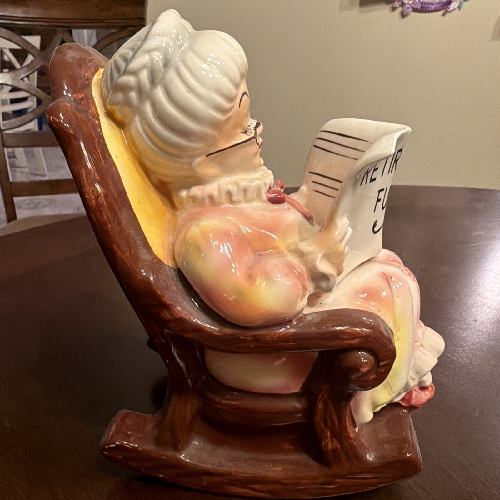 Vintage Japan Ceramic Grandma & Grandpa Piggy Banks – Retirement Fund Set