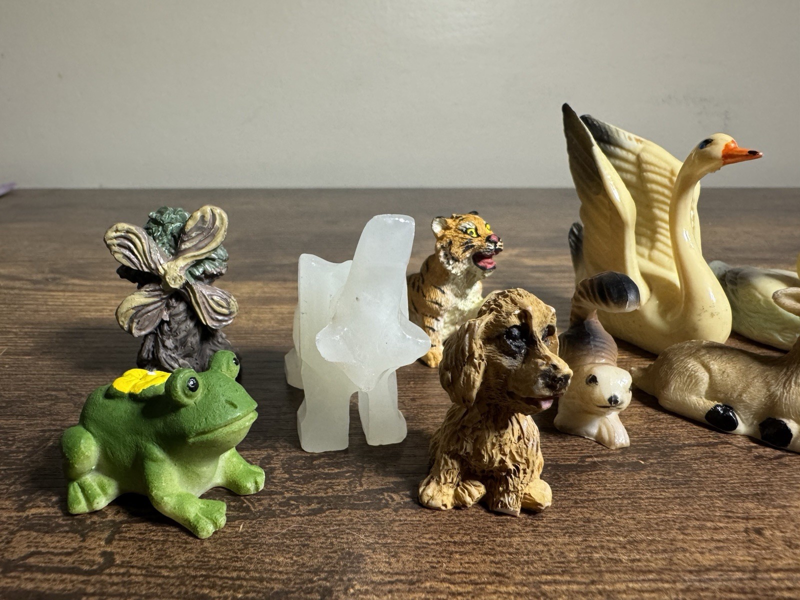 Glass, Wood, and Plastic Animal Figures All Figures Included