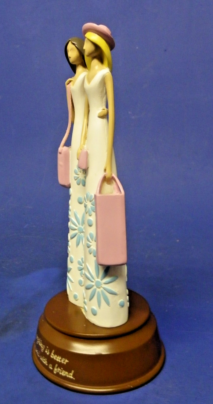 Friendship Figurine “Everything is Better When Shared w/ a Friend” Two Girls 8″