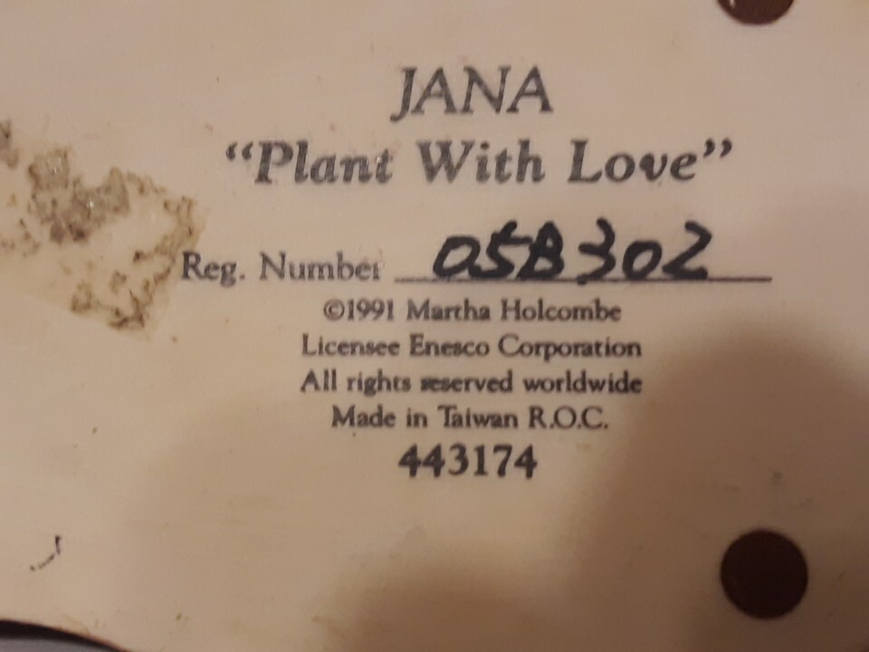 NEW OTHER 1991 ENESCO MARTHA HOLCOMBE FIGURINE “JANA” MISS MARTHA’S COLLECTION