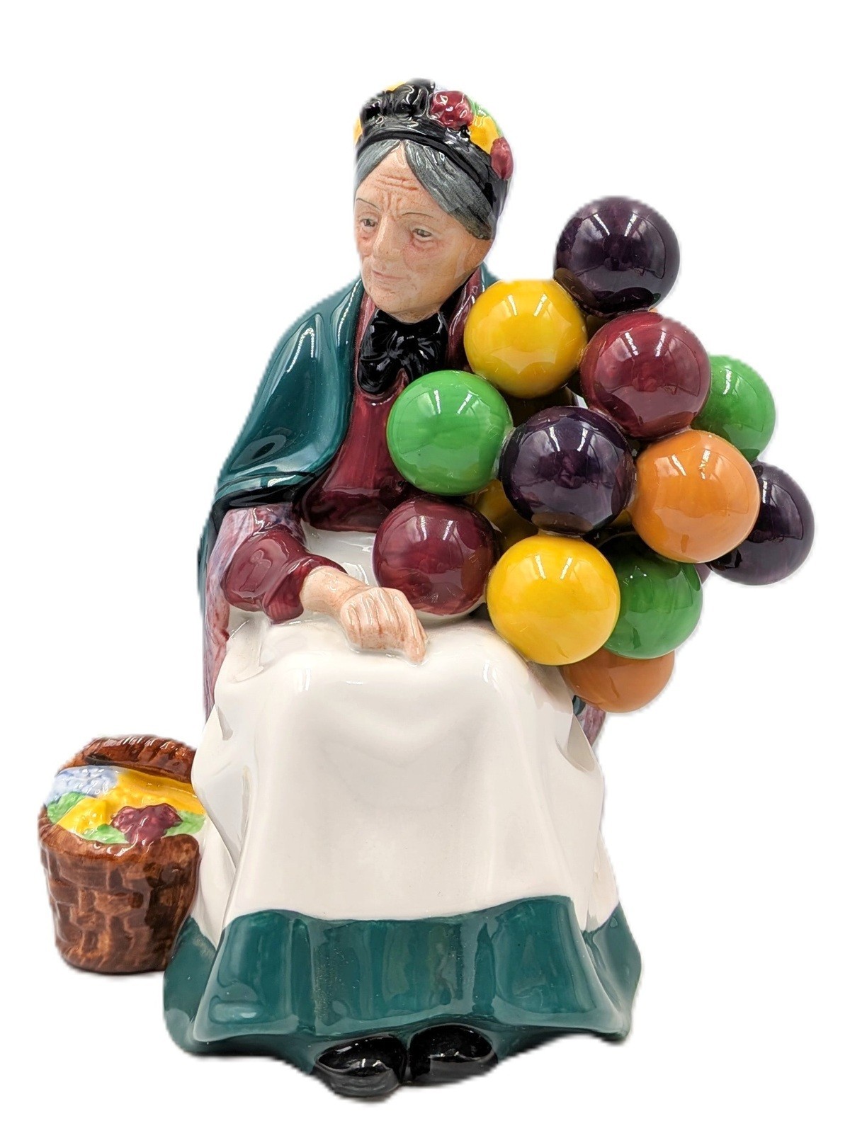 Vtg. Royal Doulton The Old Balloon Seller HN1315 Porcelain Figurine England 7.5″