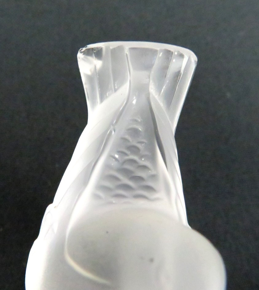 Lalique France Crystal LOVEBIRDS Figurine ~ Signed ~ As Is