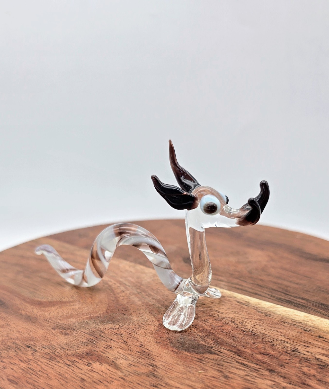 Vintage hand blown Dragon / Sea Monster asian Glass Art Figurine