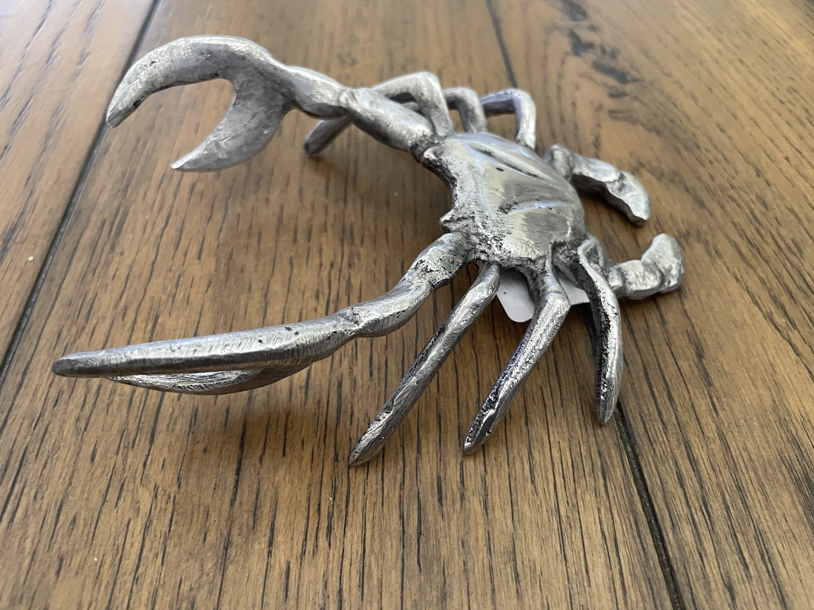 Pewter Crab Figurine Coastal Beach Decor 6” X 5”