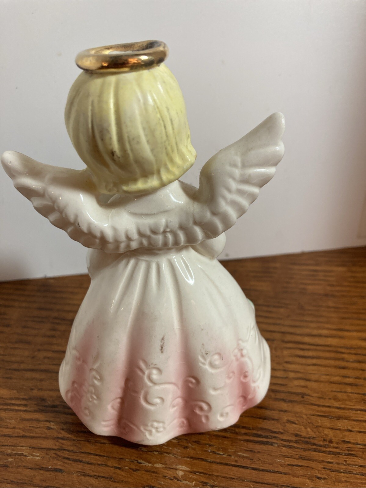 Vtg 1950’s Yoko Boeki Nippon Japan April Angel of the Month Basket of Sweet Peas