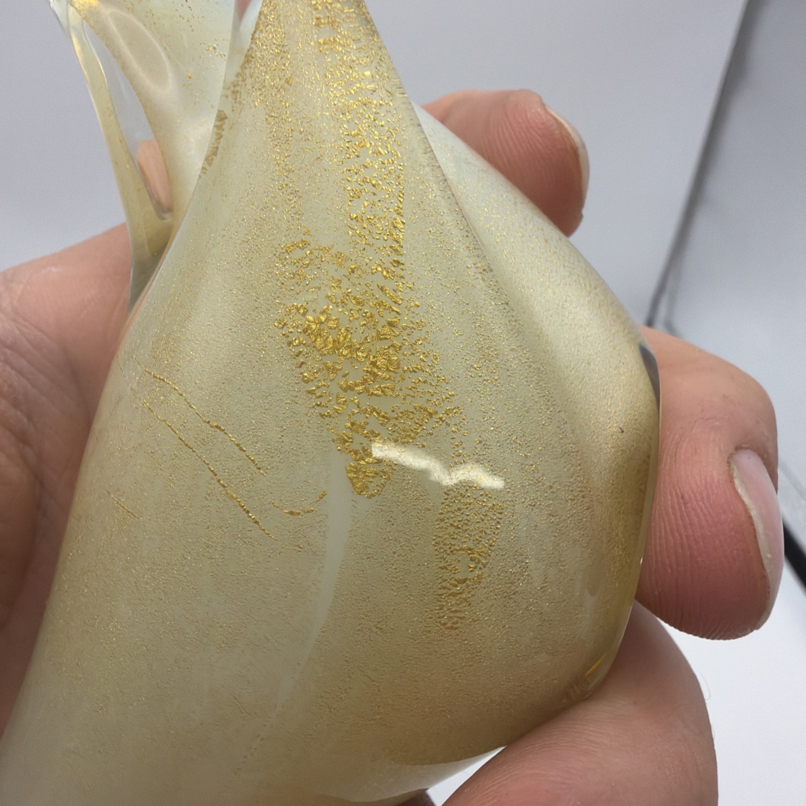 Lot of 7 Art Glass Bird Figurines Paperweights Satin Glass Stone Frog Shell