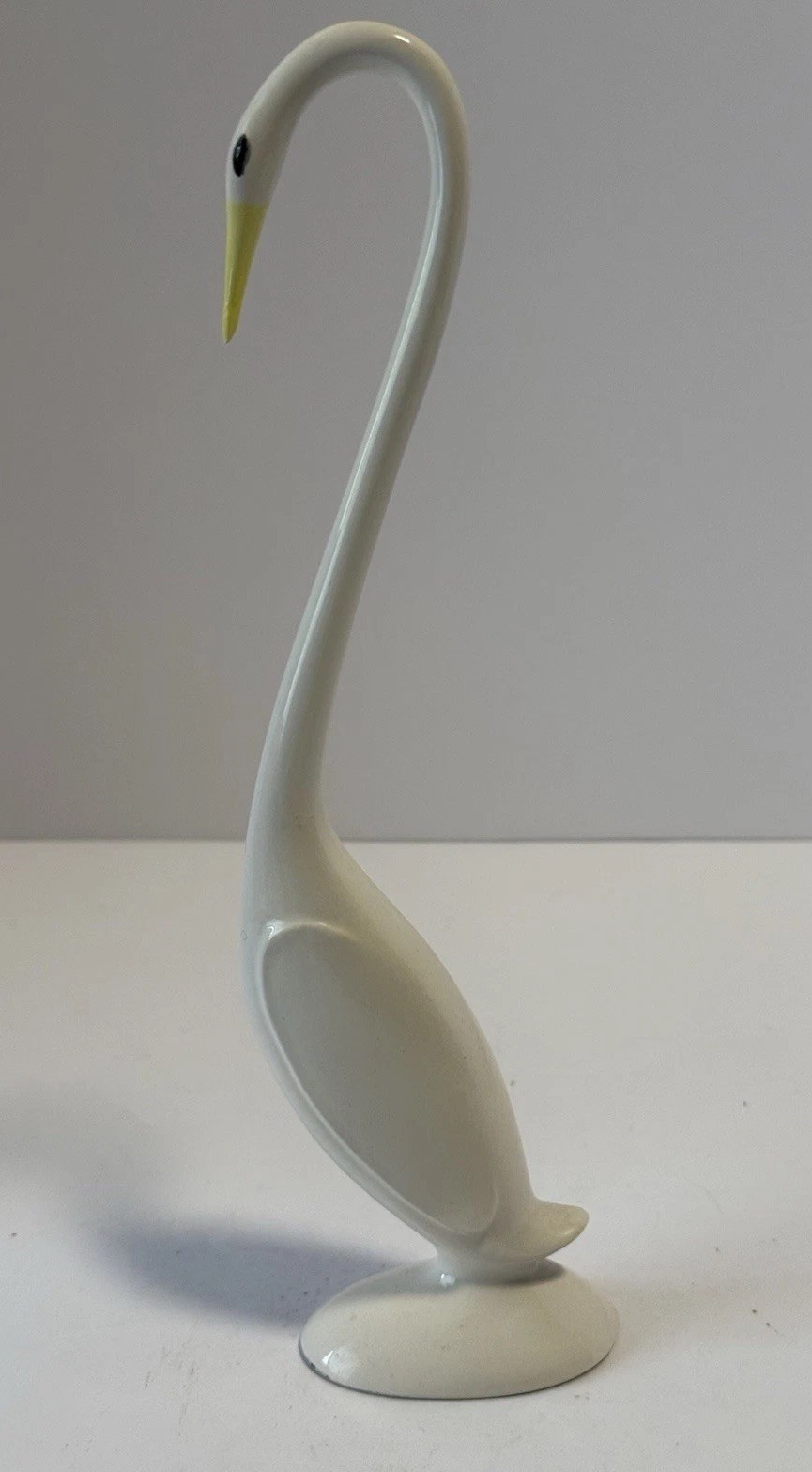 Vtg MCM Ardalt Style Ceramic Long Neck Swan Crane Signed D’Arts FL Minimalist