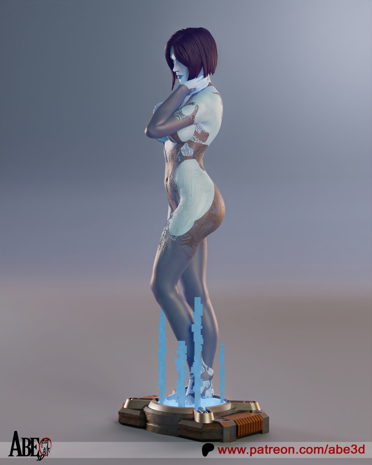 Cortana 12K Resin Model Kit Painted 3d Printed DIY Figure