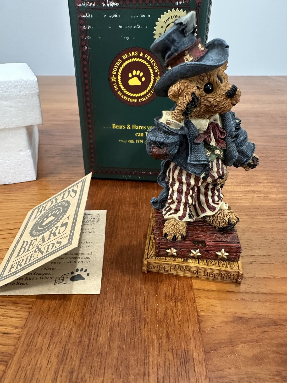 Boyds Bears Uncle Elliot The Head Bean Wants You! Figurine #01996-21 CIB w/ COA