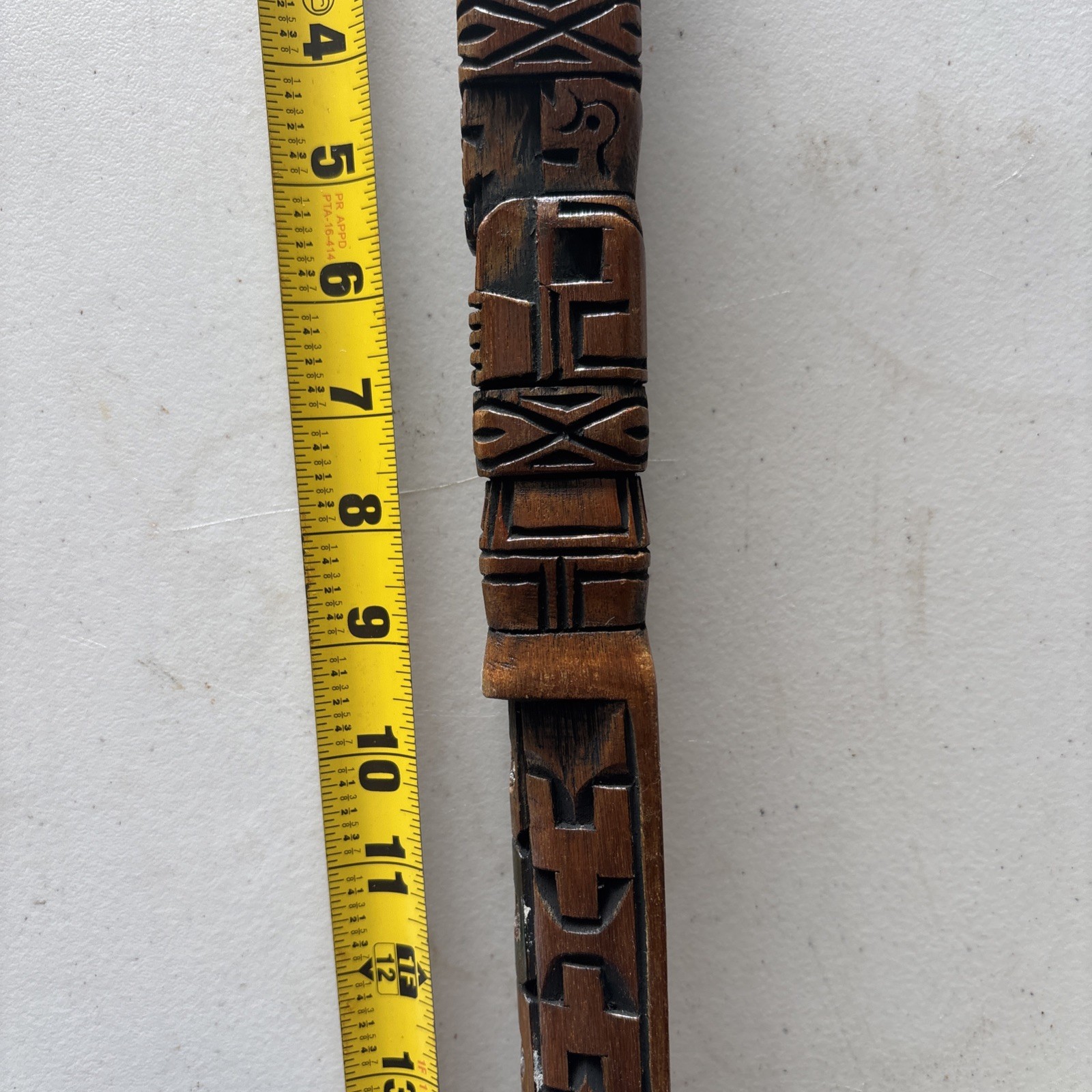 Vintage Wood Carved Tarka Block Functional Flute 20” Peru South America Astec