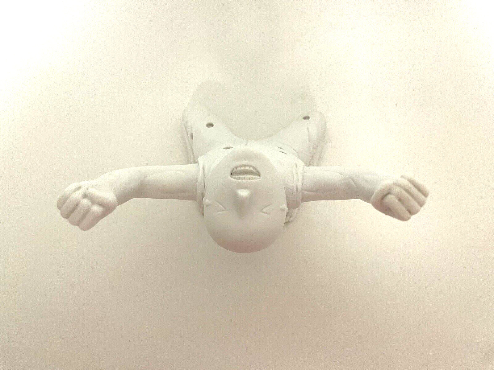 Crying Man Male Figure Praying Pleading On Knees Arms Up White Resin