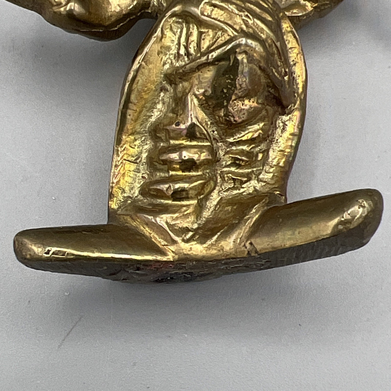 Vtg Clown Figurine Figure Solid Brass 2.5” Tall Made In India