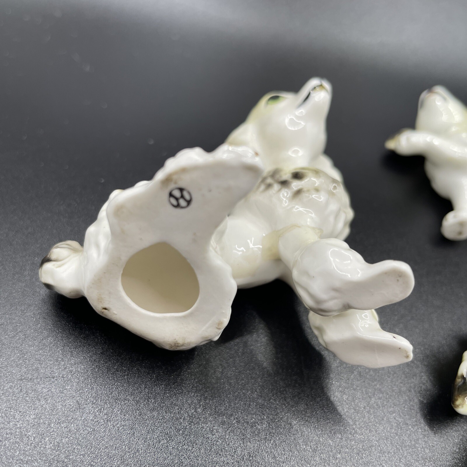 Vintage Poodle Dogs Set of 3 Family Figurines ~ One Is Repaired See Photos