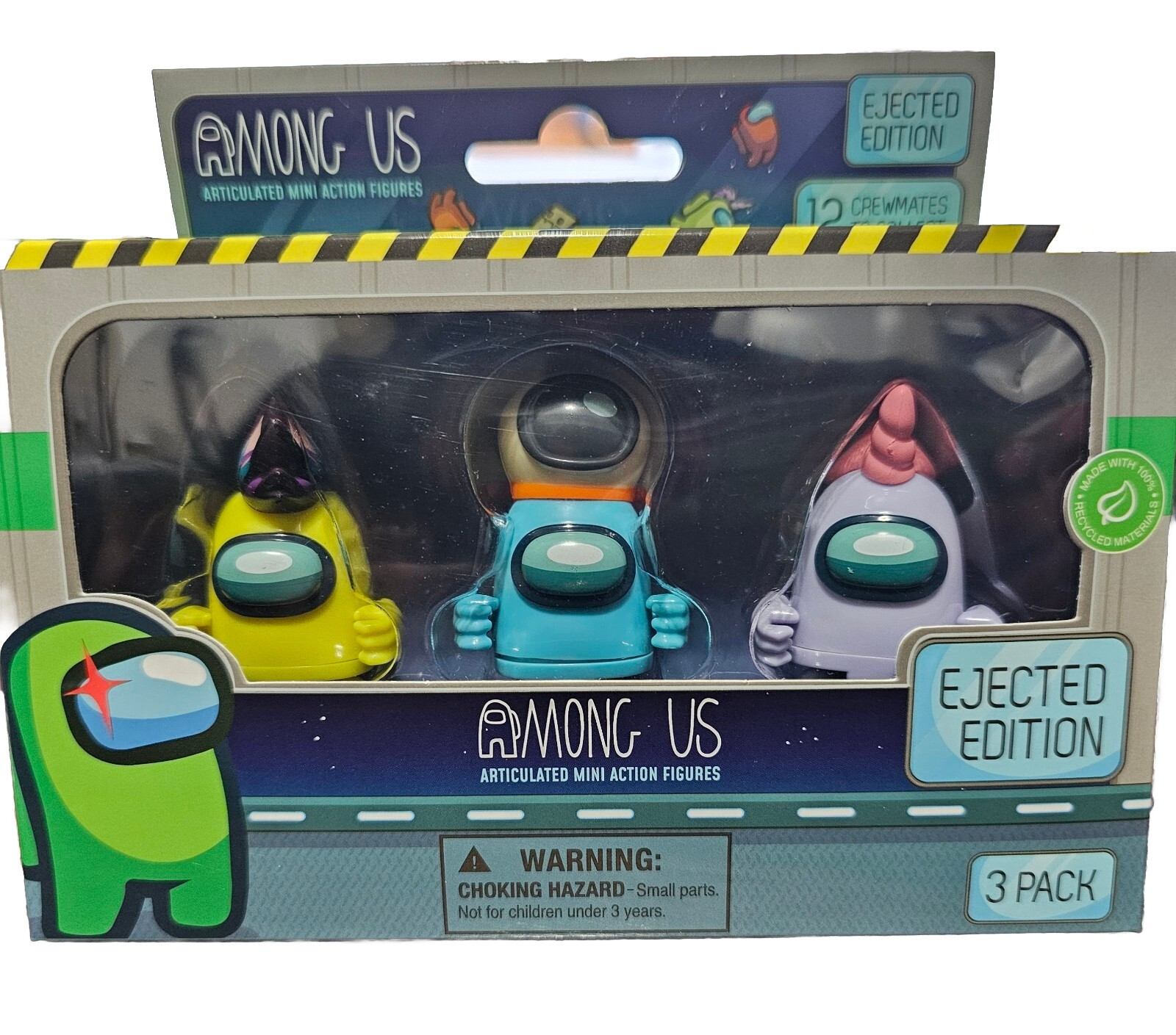 New! Among Us 3 Pack Articulated Mini Figures Ejected Edition 2023 Toikido NIP