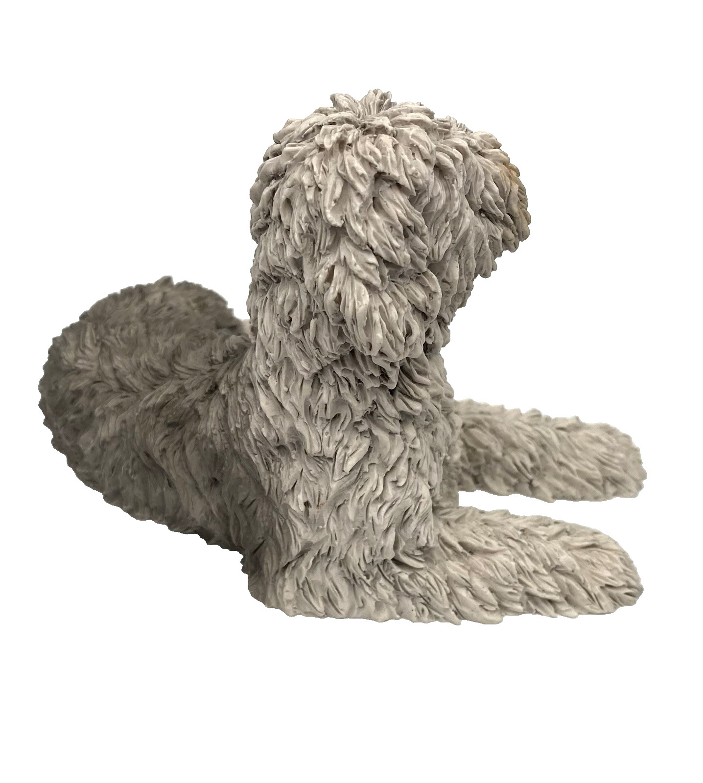 Vintage Castagna (Italy) Gray & White Large Old English Sheepdog, w/Sticker