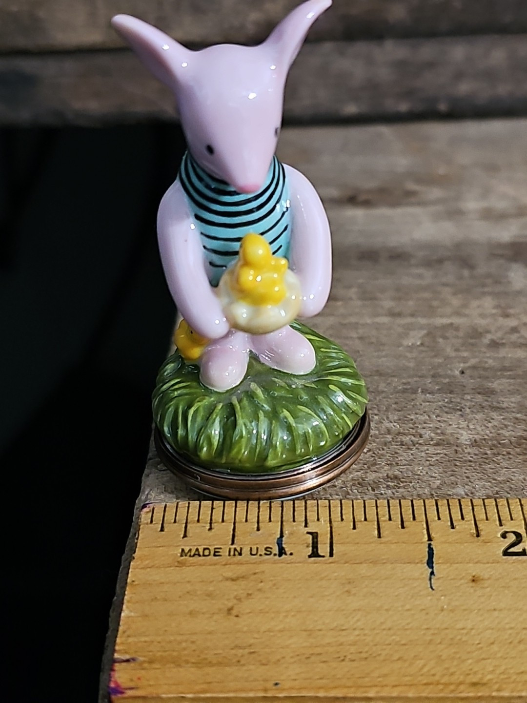 Halcyon Days ~Winnie the Pooh’s ~ PIGLET Enamel Bonbonniere #11 Figurine