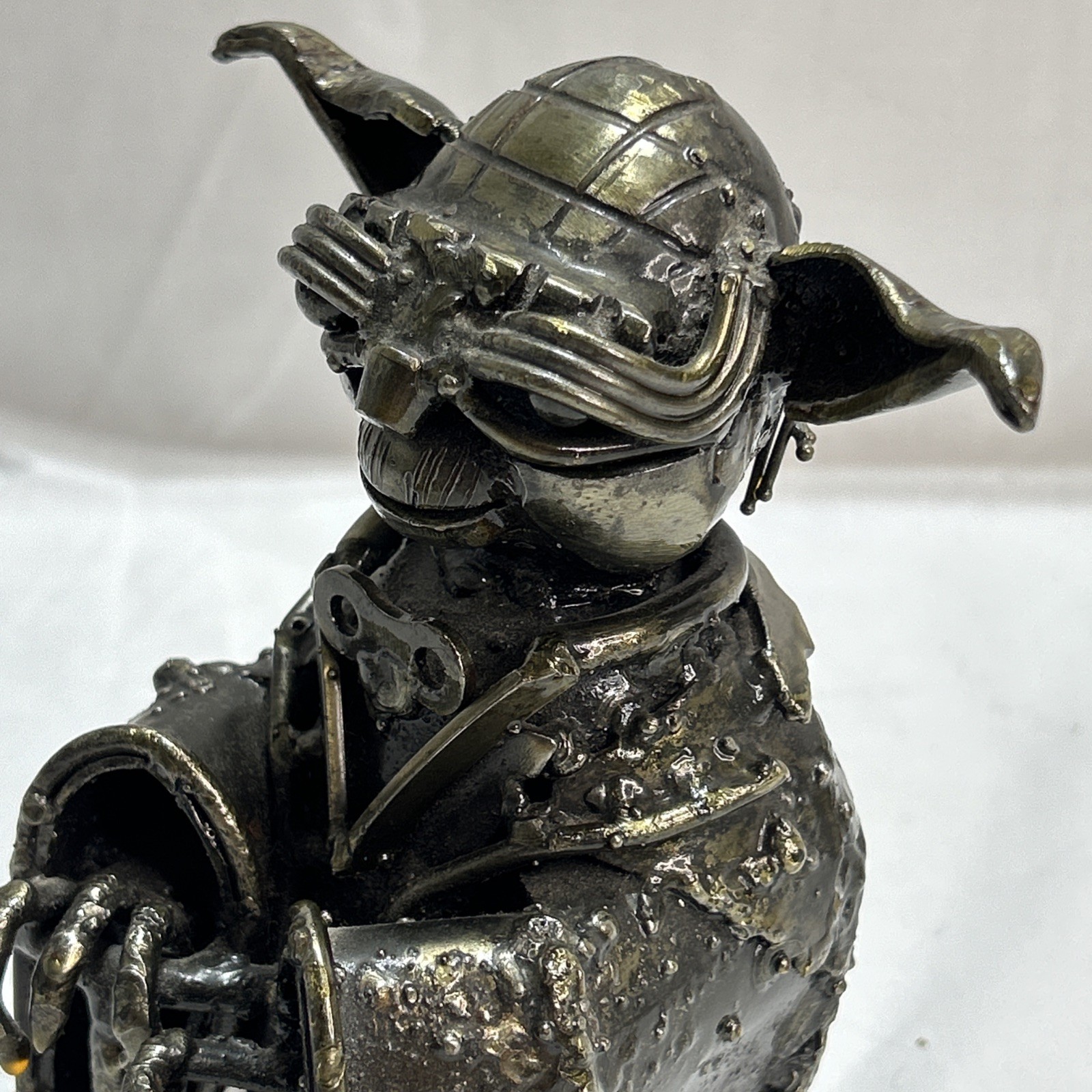 Yoda Star Wars Metal Figurine Sculpture, 3D Effect,