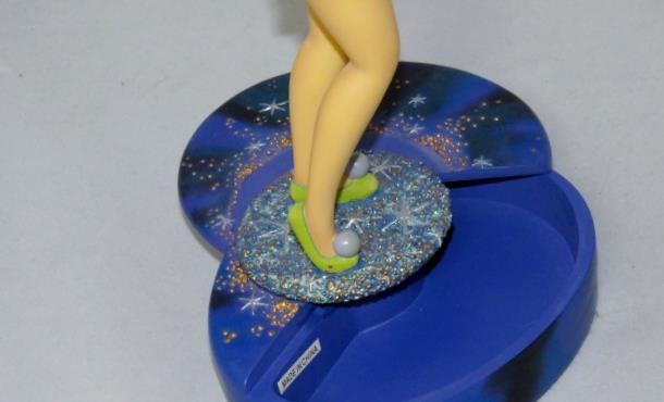 Disney TINKER BELL Markrita Figurine Hidden JEWELRY Pin Box – 10.5″ In. (RARE)