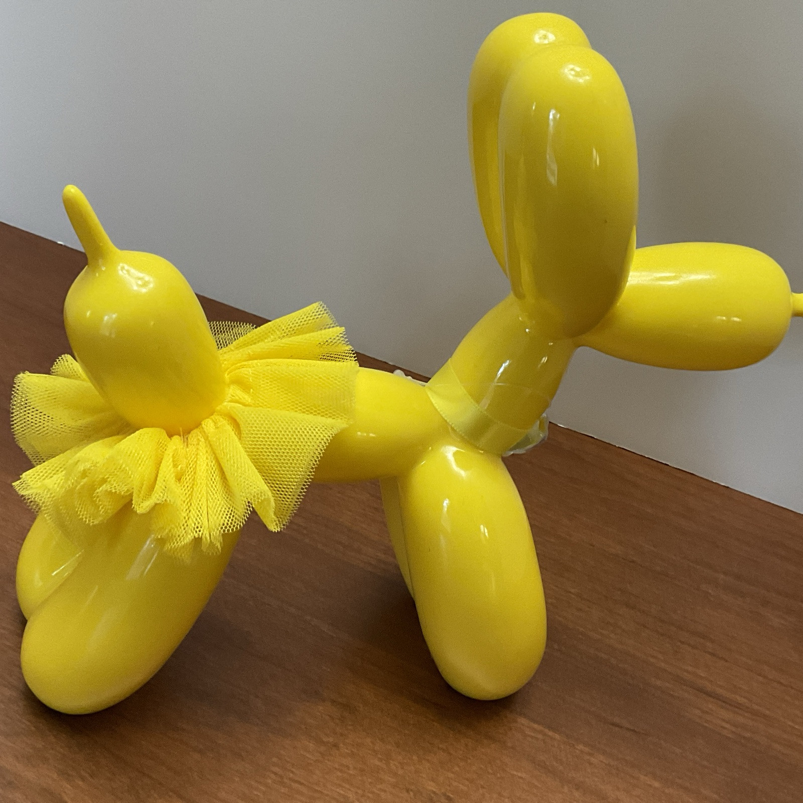 Balloon Dog Decorative Figure 9.5″ Yellow – “WAY TO CELEBRATE” – No Tags/ New