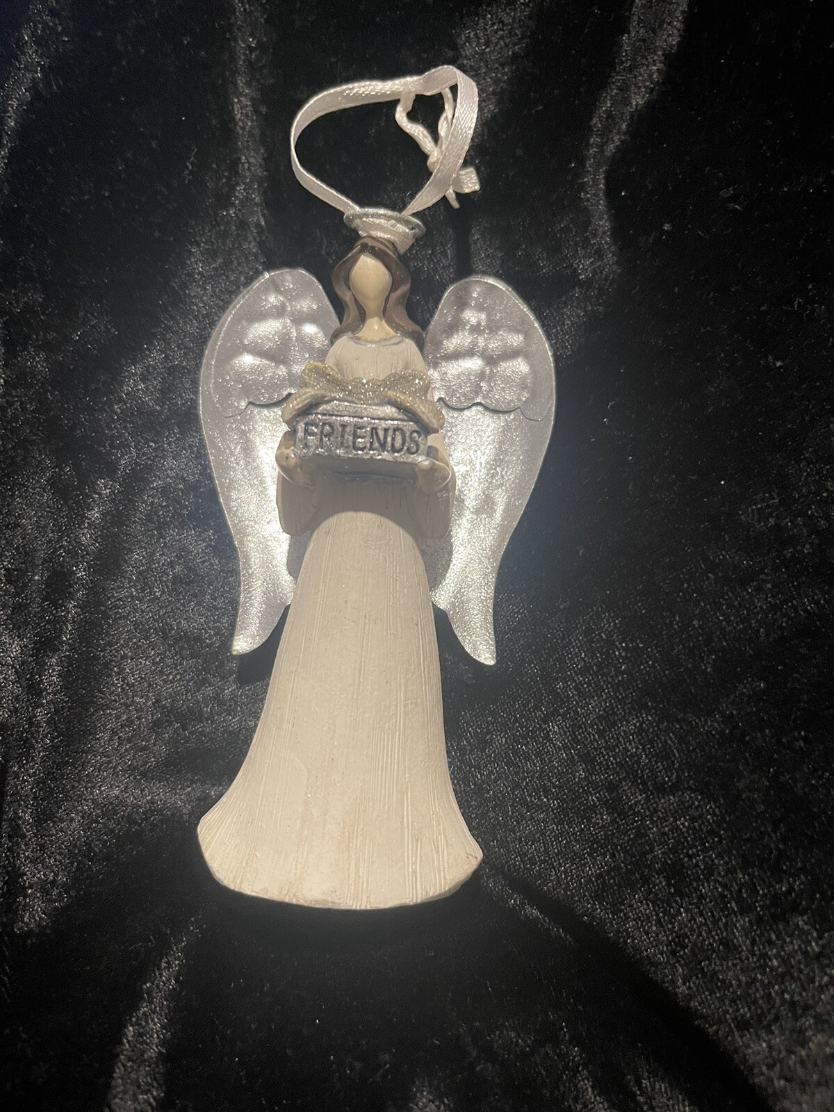 Angel With Silver Metal Wings 4.5” High FRIENDS