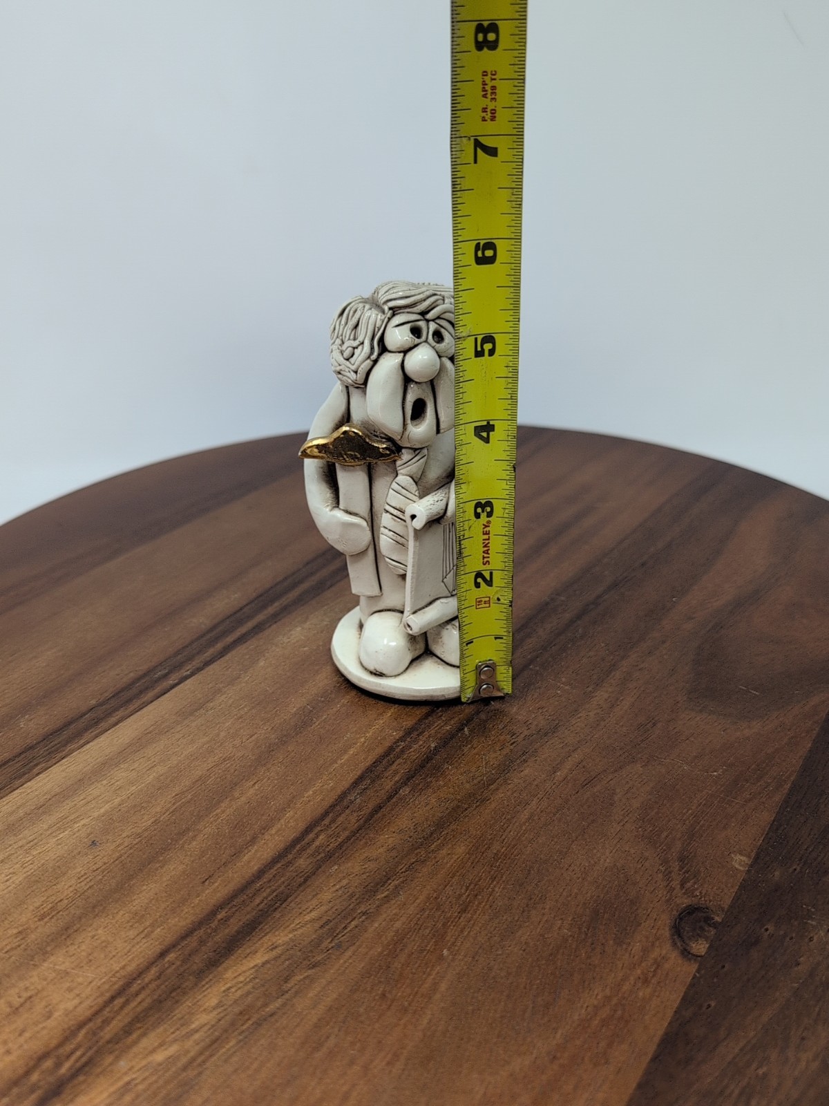 Unique Vintage Ceramic/Clay Adorable Architect Figurine Signed & Dated by Artist