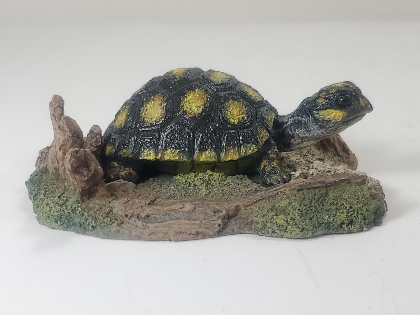 Second Nature Design RedFooted Tortoise Resin Wood Wildlife Collection Realistic