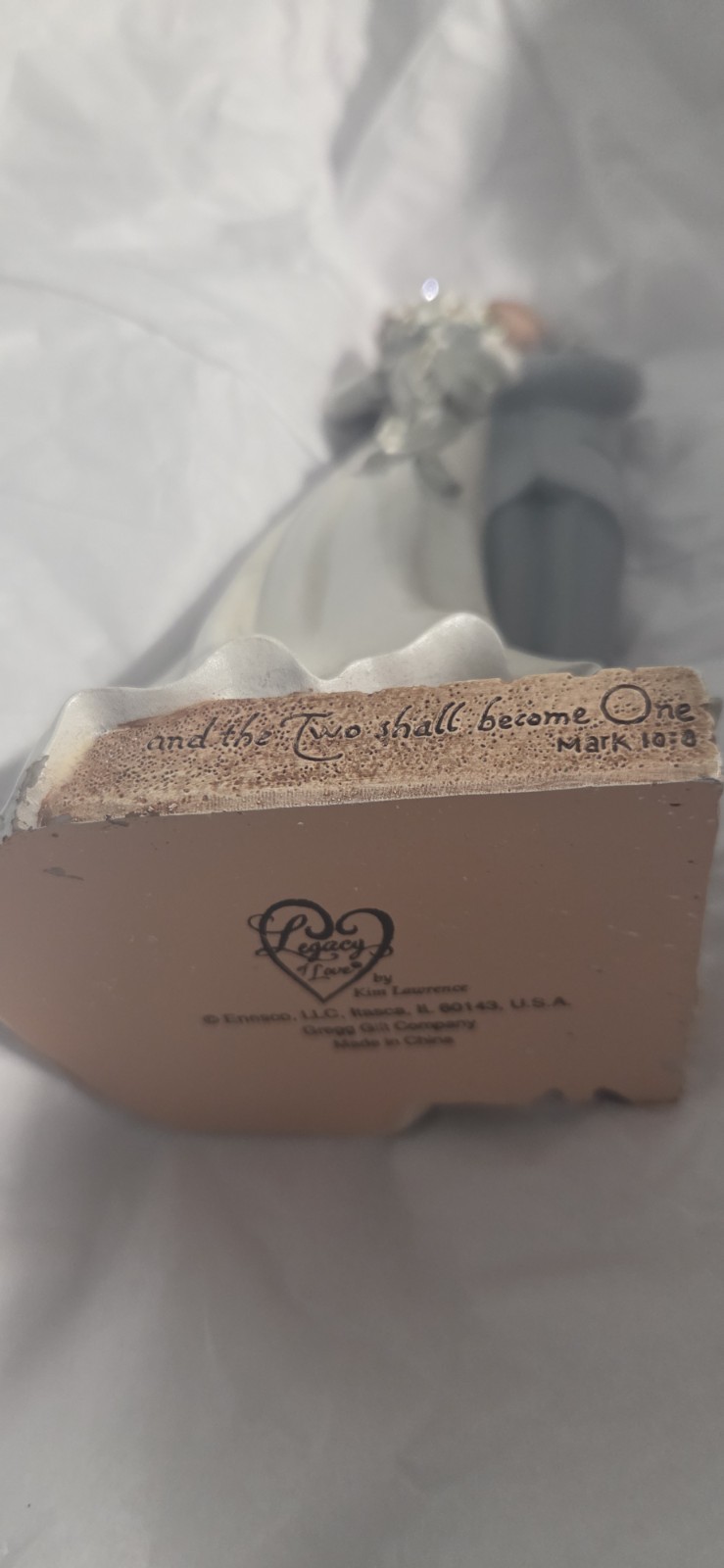 Enesco Legacy of Love Wedding Cake Topper Figurine Kim Lawrence Mark 10:8