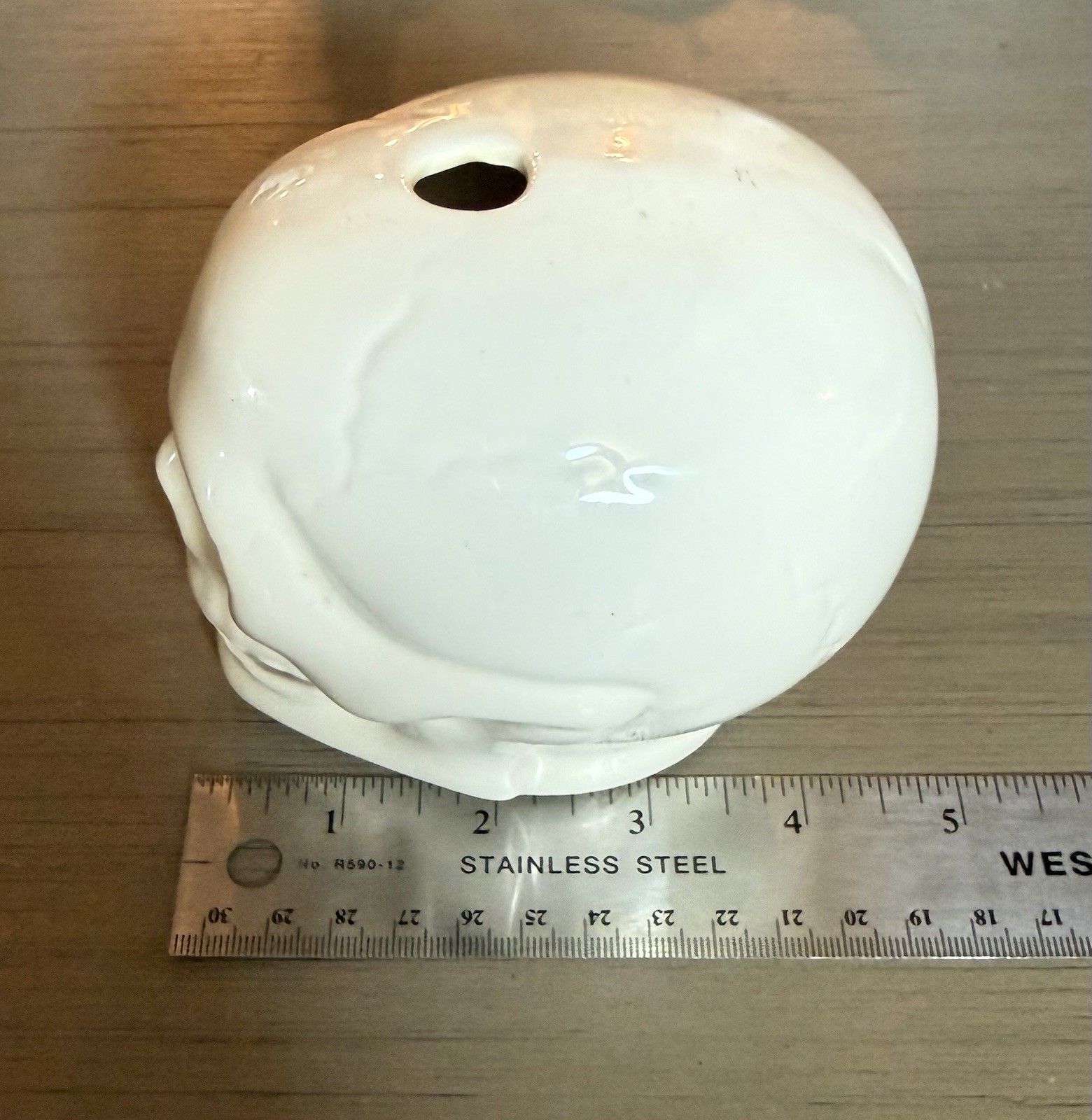 Ceramic Skeleton Head. 4 1/2 Inches Wide and 4 Inches Tall. Great Condition