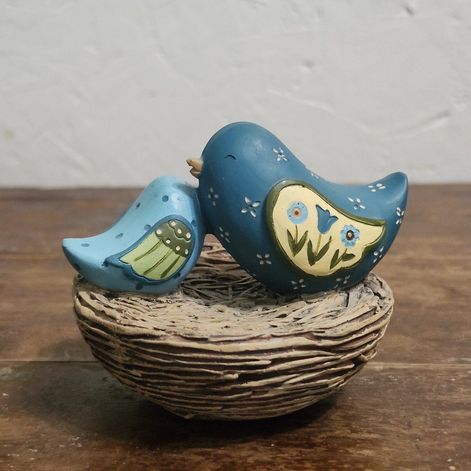 Blossom Bucket Deb Strain 2009 Blue Birds Nest Mom Baby You Are Loved Figure