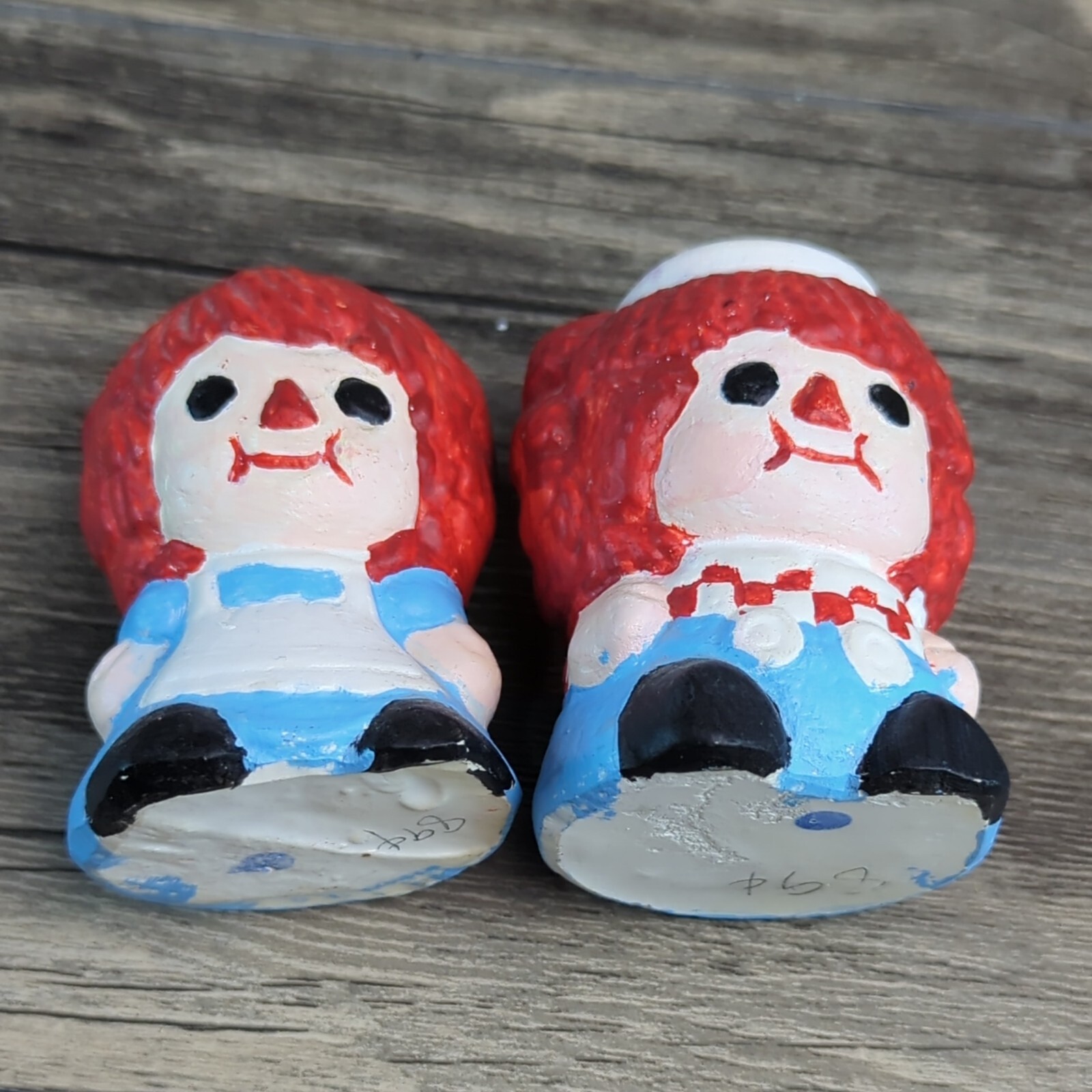 Raggedy Ann And Andy Figurines 2.75 in Collectors Unbranded Set of 2