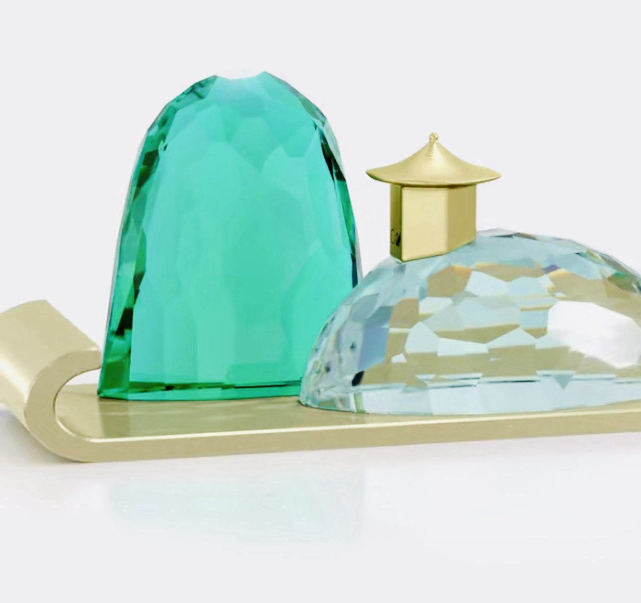 NIB Swarovski Among Blue Mountains Crystal Metal Aroma Stick Holder #5557821