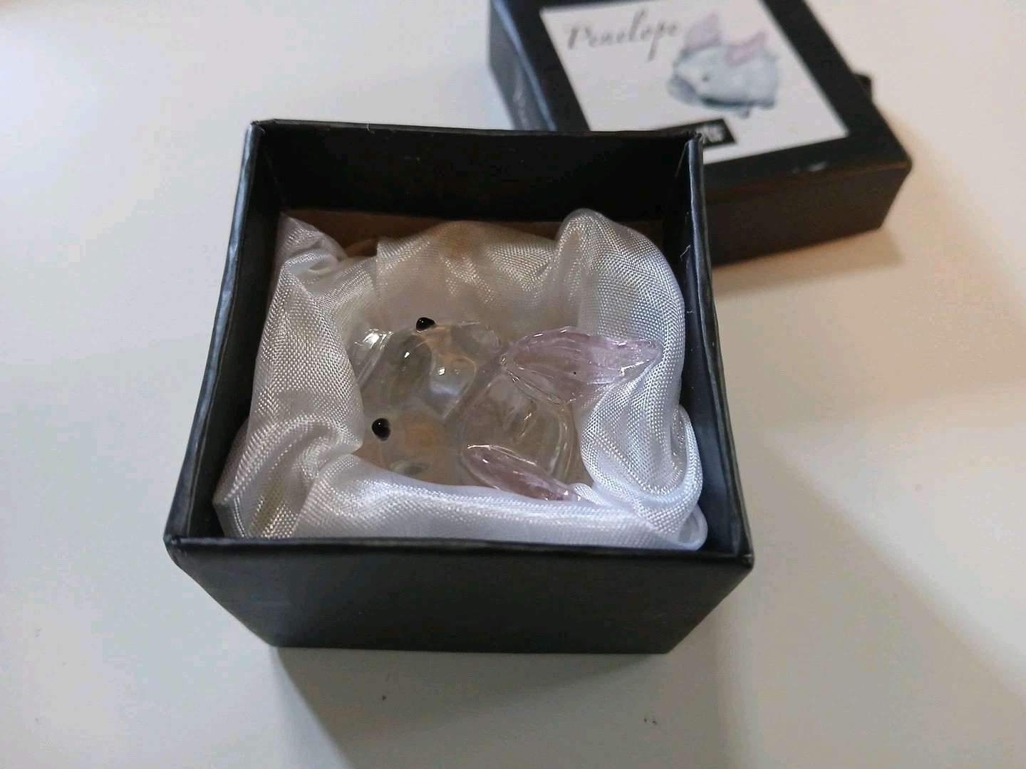 Pier 1 Imports Penelope Pig Mini Small Glass Flying Pig Figure w/Wings New NIB