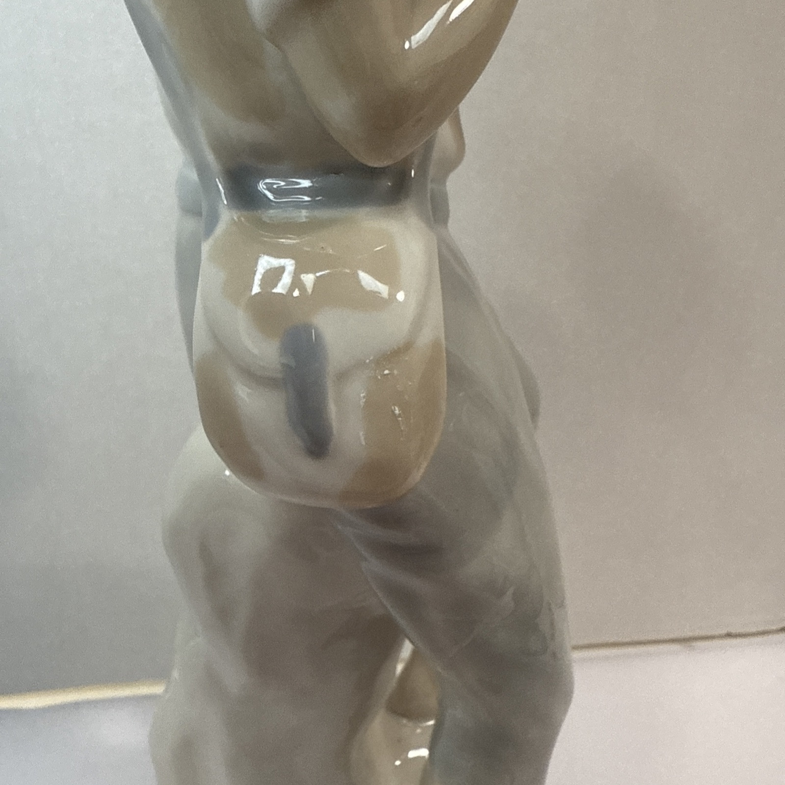 LLADRO CASCADES STYLE BOY WITH FLUTE Figurine 12.5” Damaged Flute