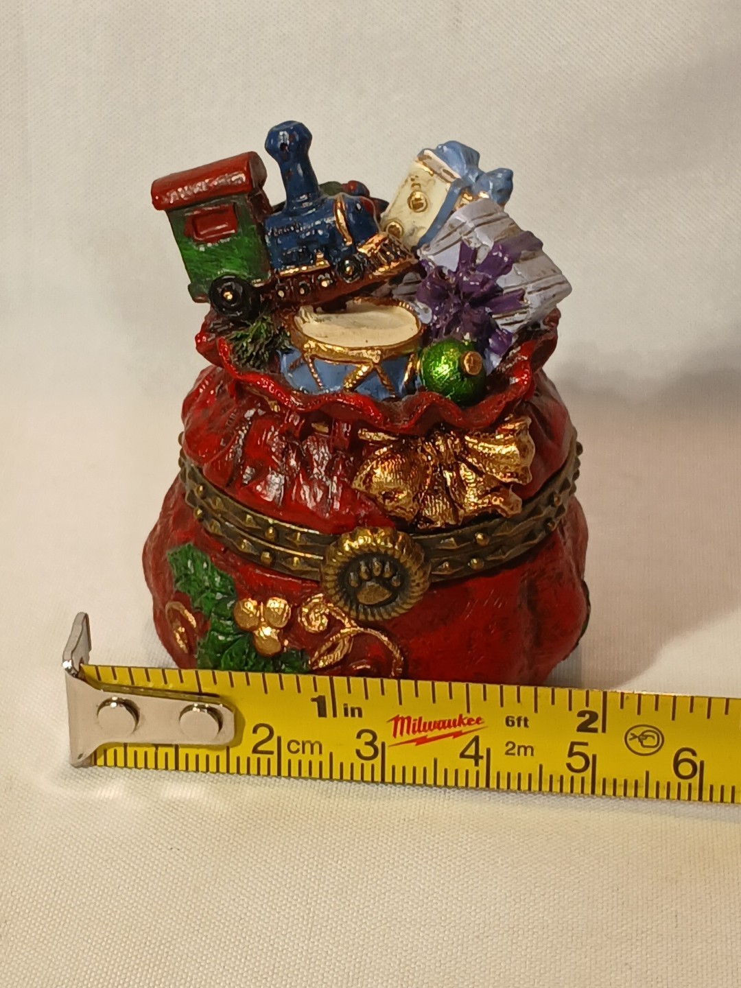 Boyds Bears Christmas Treasure Box Santa Toy Bag with Frazier McNibble RARE