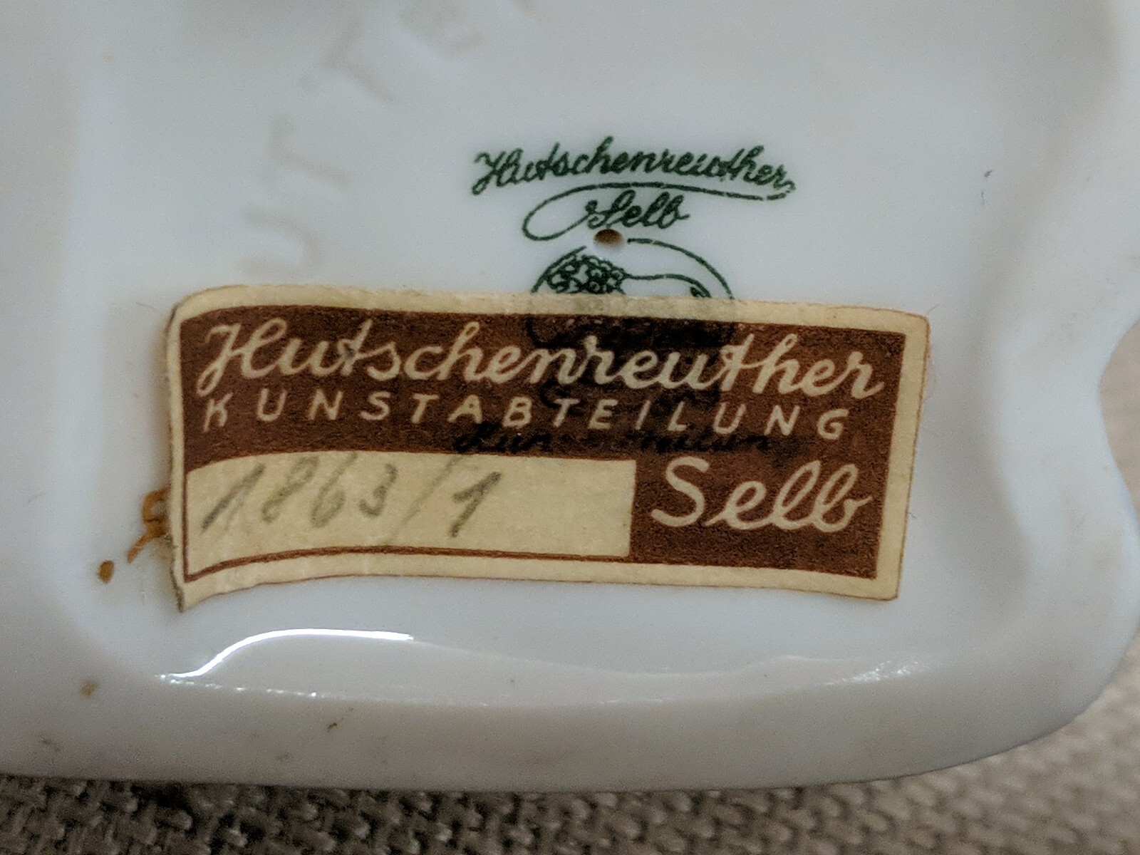 2 Hutschenreuther Selb Germany Porcelain Cherubs w/ Butterflies Figurines