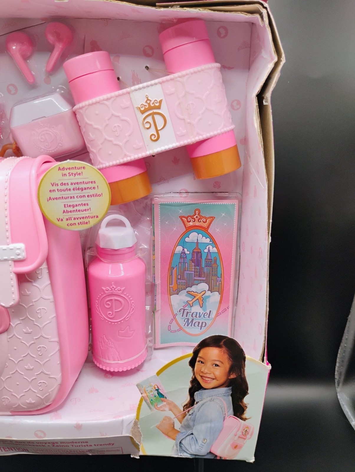 Disney Princess Style Trendy Traveler Backpack Pretend Play Set 3+